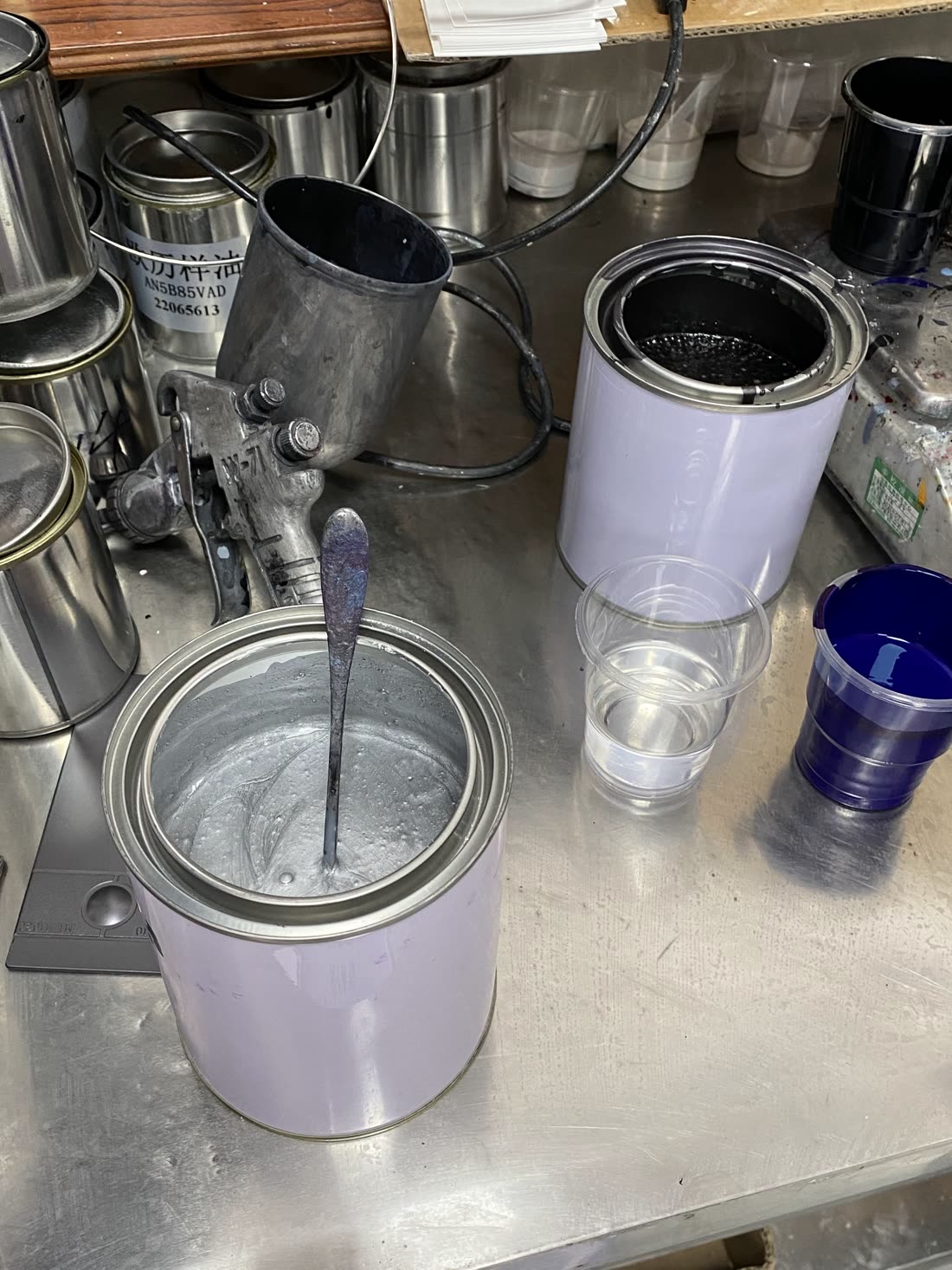 On-site paint tuning — Cosmos Gray mix