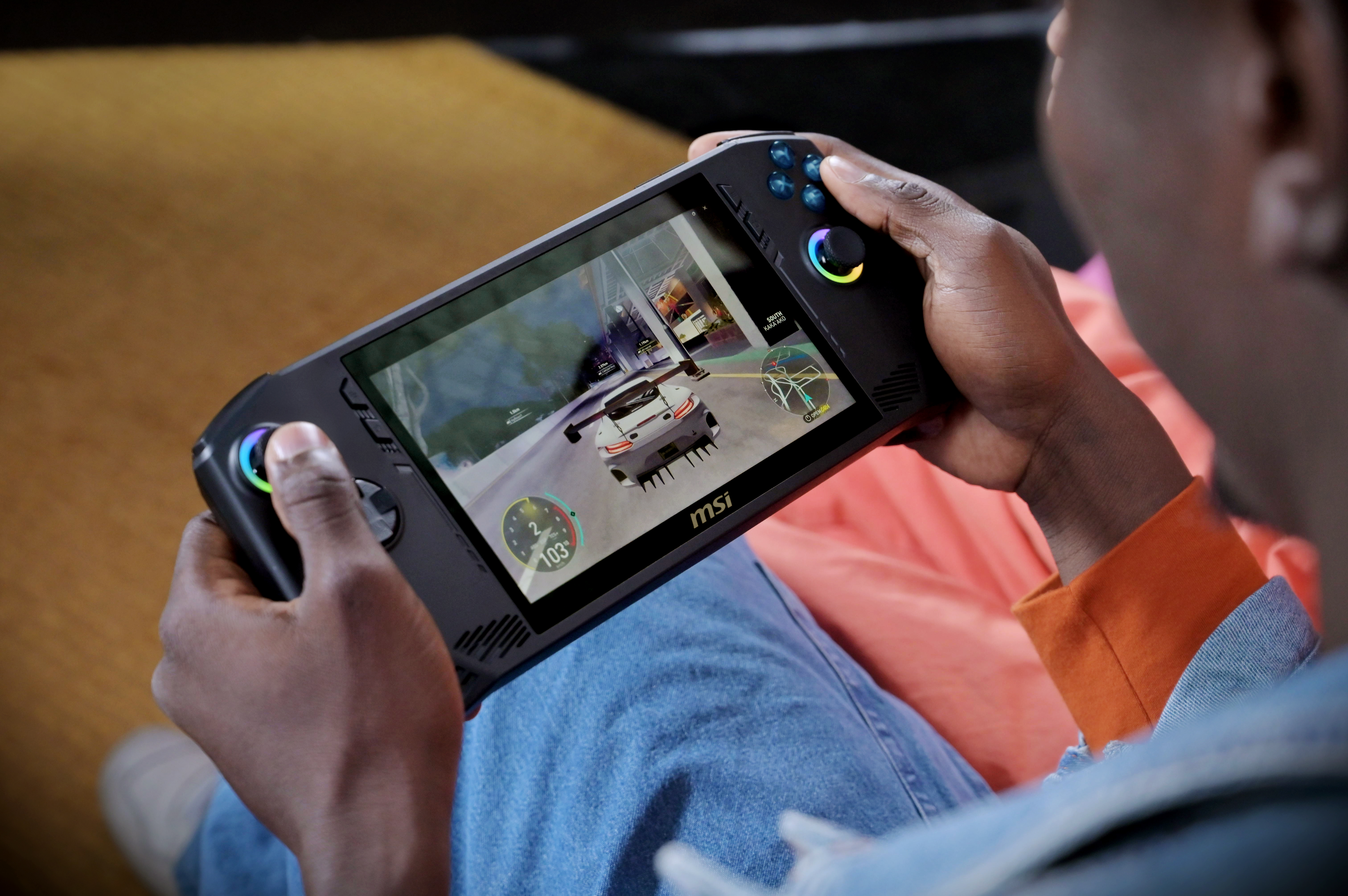 Gaming on sofa