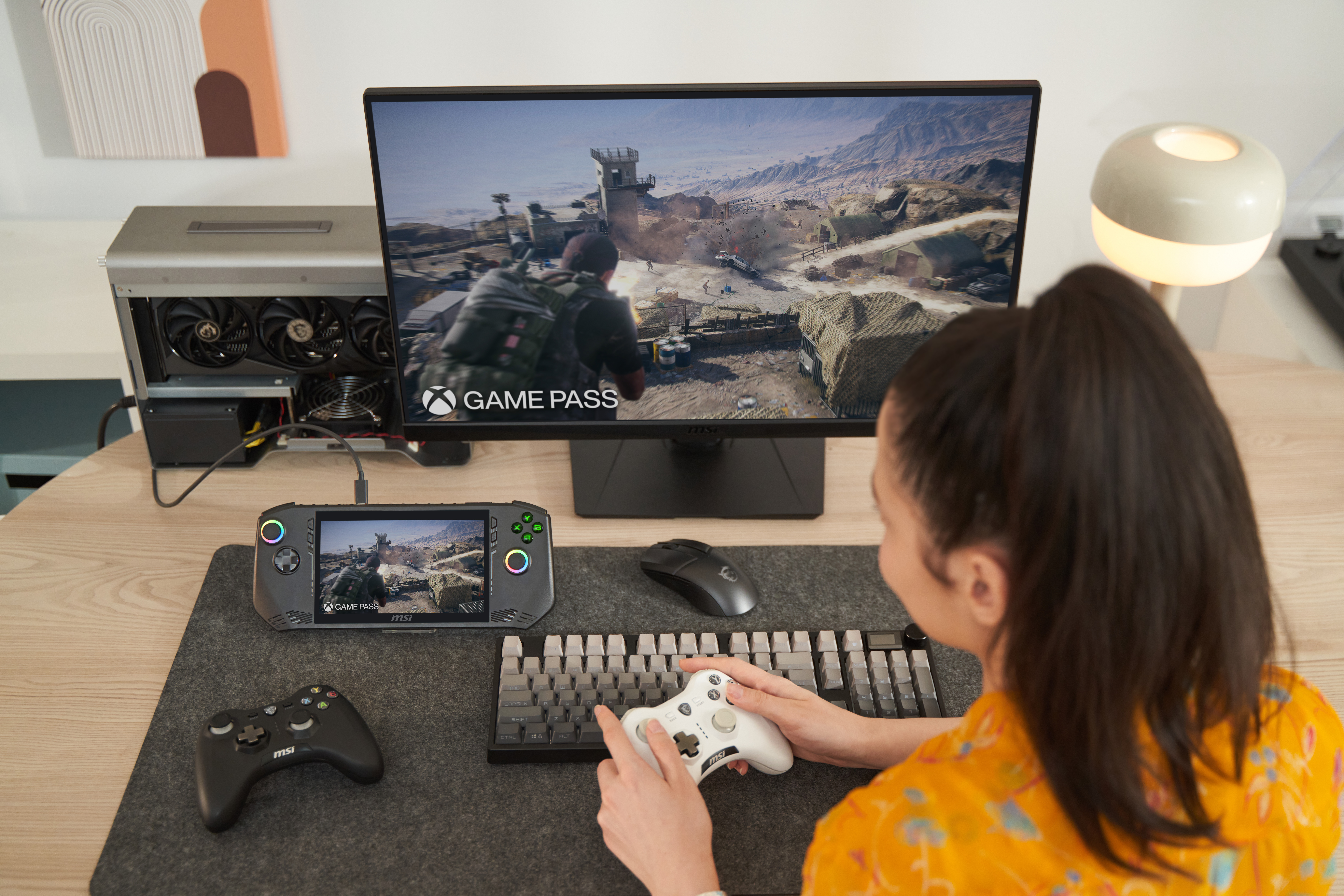 Desktop gaming setup
