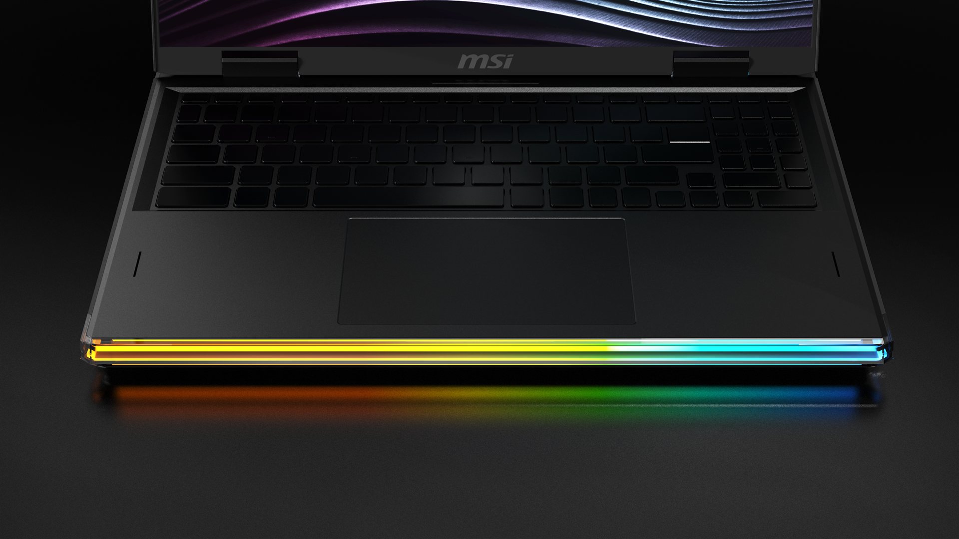 Solution 2 — front view, continuous gradient bar