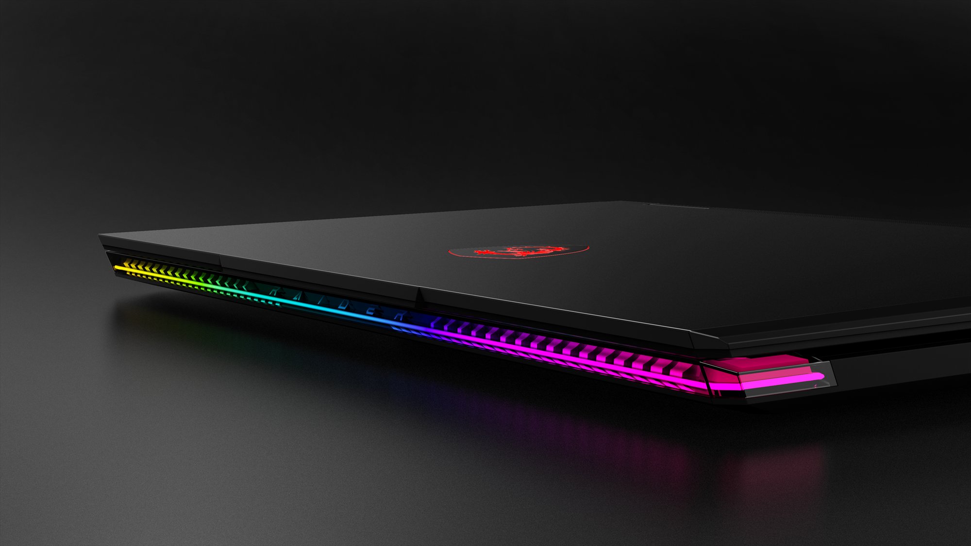 Wraparound light band running along the front edge and corners