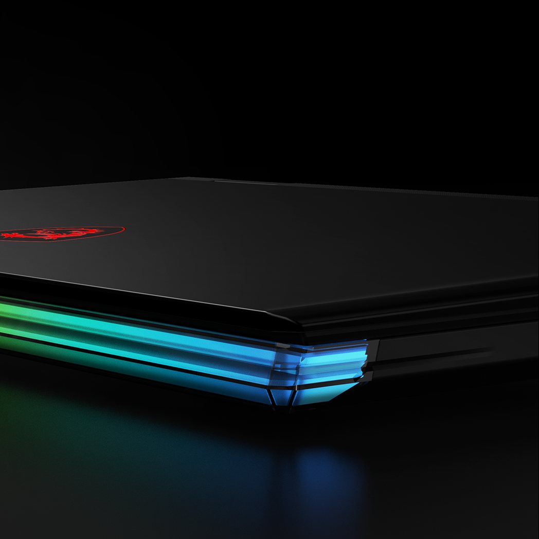 Wraparound RGB light bar on the front edge