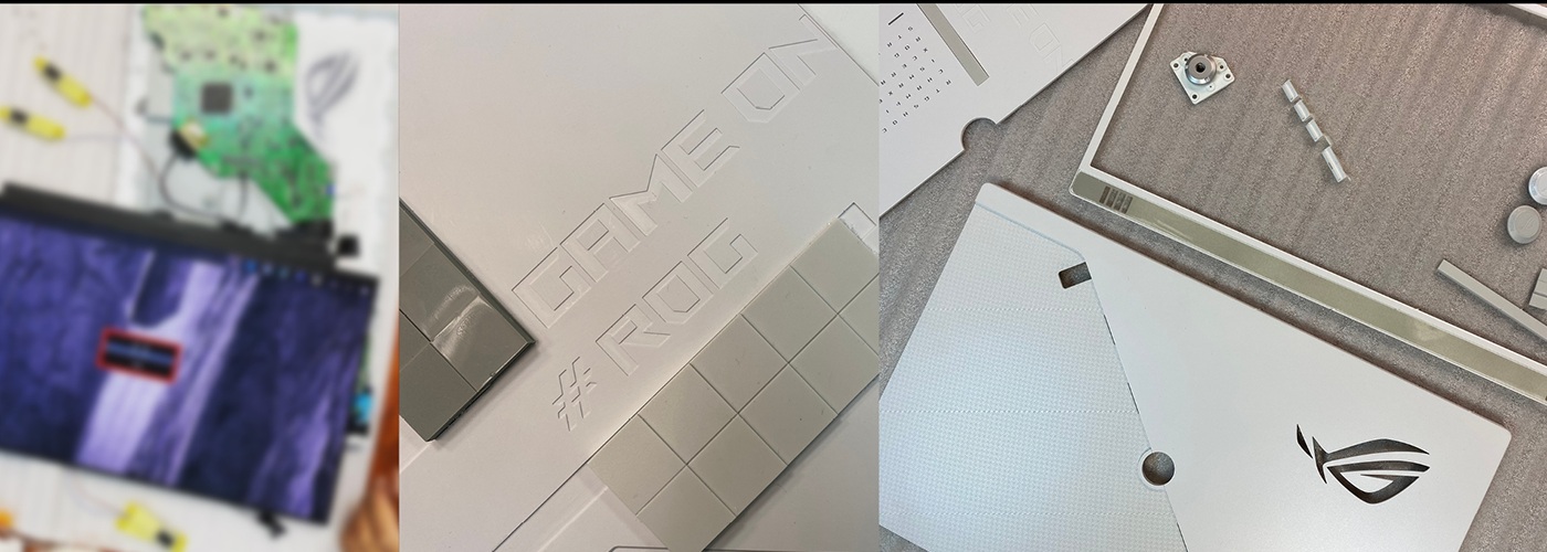 CMF sketch boards and sample close-ups