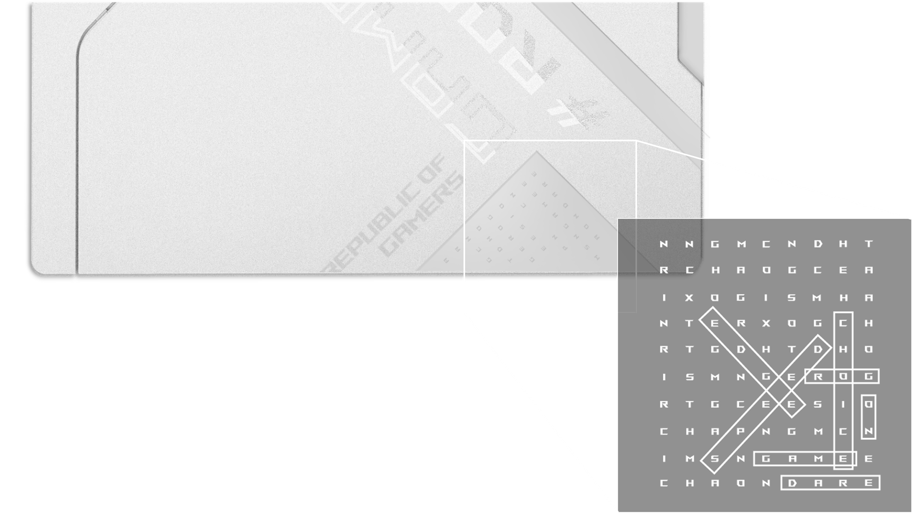 Rubber word-search grid